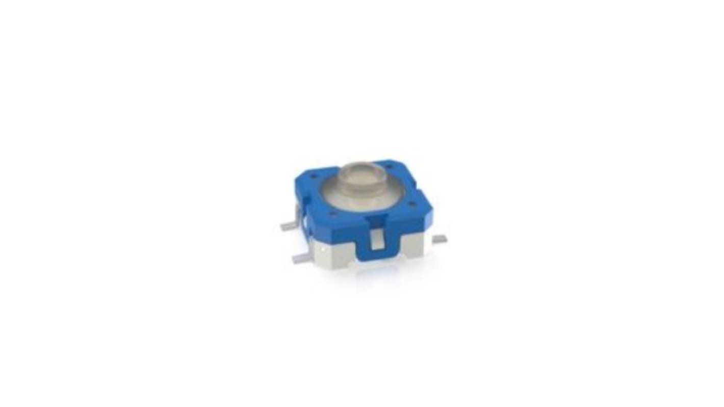 Blue Momentary Tactile Switch, 1NO 100mA Surface Mount