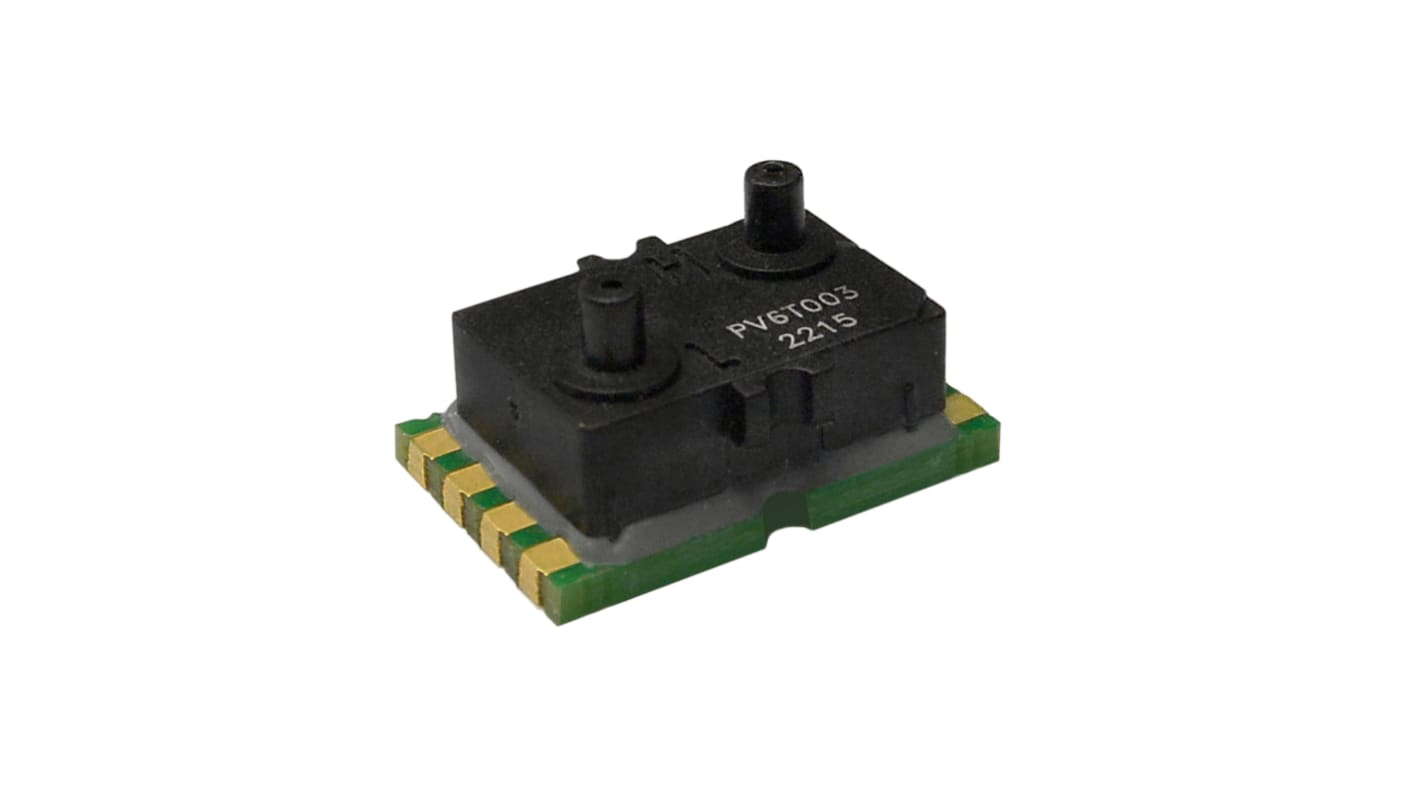 TE Connectivity Differential Pressure Sensor, 100Pa Operating Max, Surface Mount, 8-Pin, 8 Pin SMD