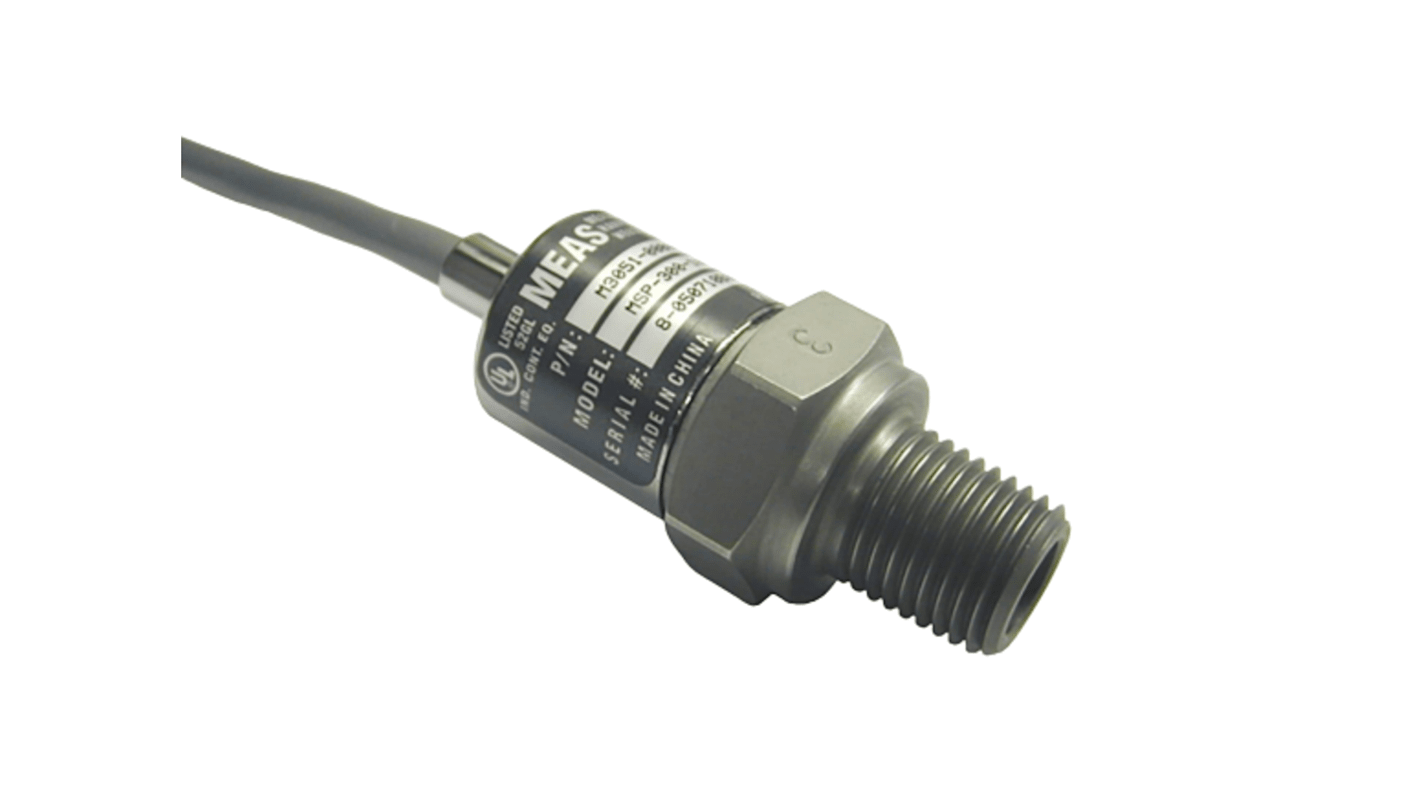 TE Connectivity MSP300 Series Pressure Sensor, 0psi Min, 250psi Max, Analogue Output, Gauge Reading