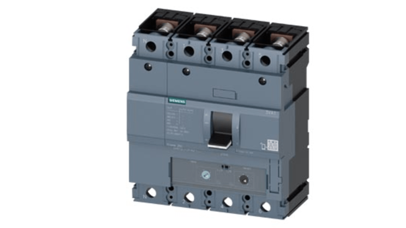 Disjoncteur Siemens SENTRON 4 pôles, 250A, pouvoir de coupure 70 kA, montage fixe