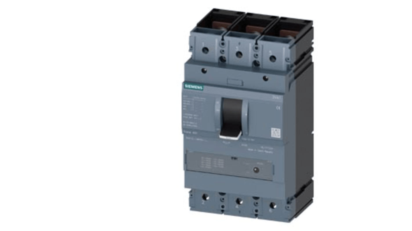 Disjoncteur Siemens SENTRON 3 pôles, 250A, pouvoir de coupure 110 kA, Montage rail DIN