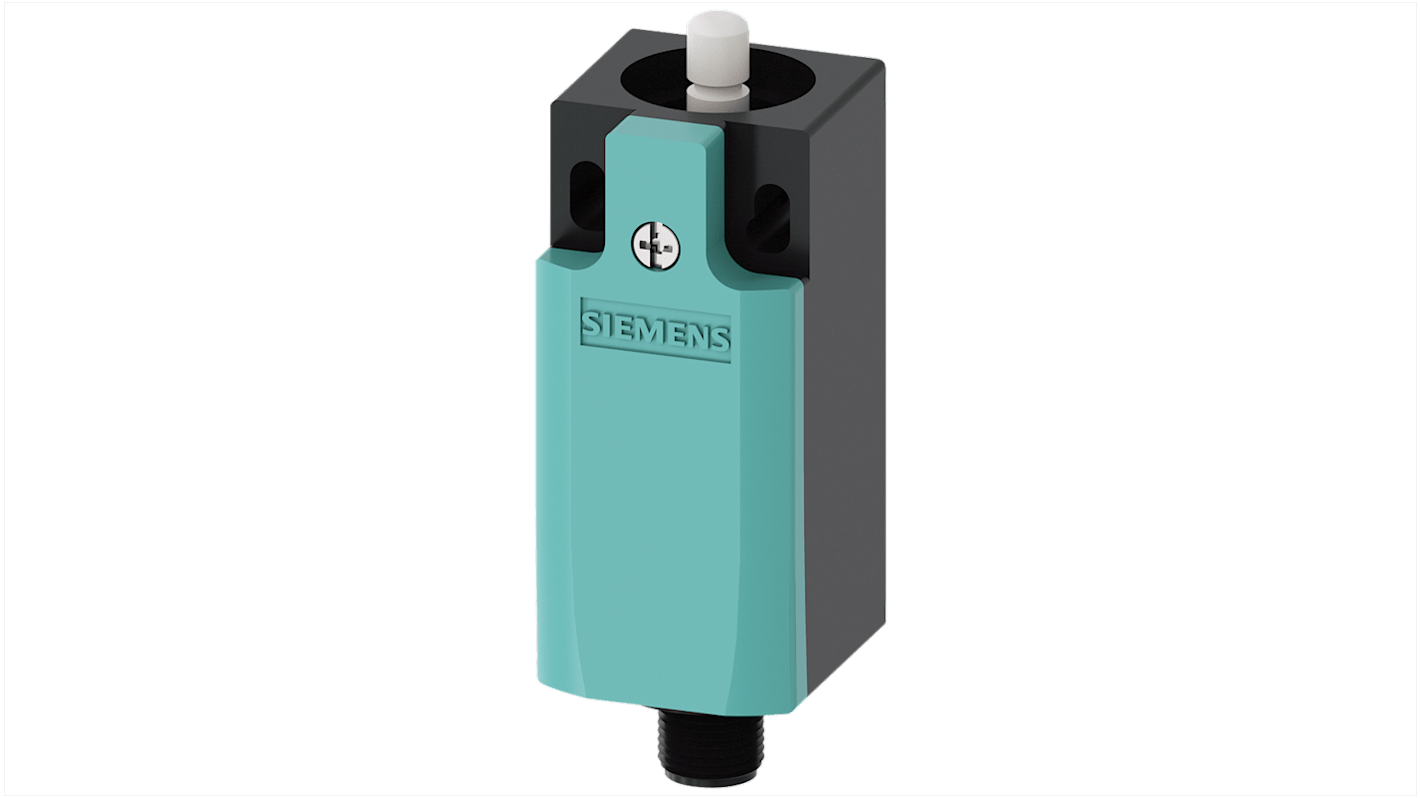 Interruptor de seguridad con Émbolo redondo Siemens 3SE51, 5P, 2NC/1NA, 125V, 4A, IP65