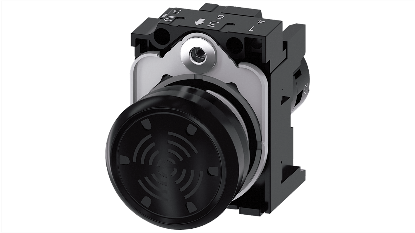 Siemens 3SU1 Series Sounder Beacon, 230 V, IP66, IP67, IP69(IP69K), Front Plate Mounting, 75dB at 1 Metre