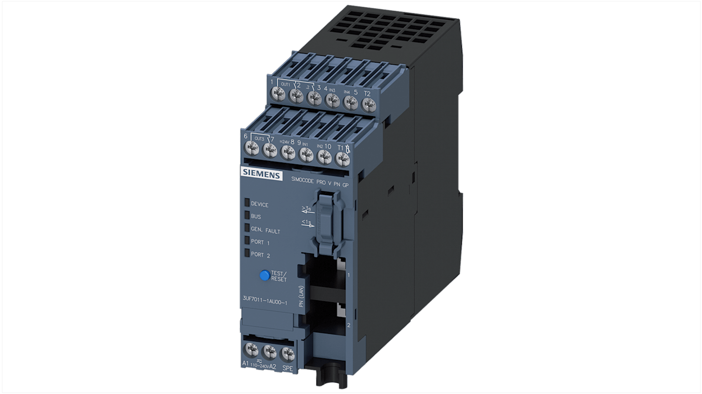 Siemens 4.8 W Motor Controller, 110 → 240 V ac/dc, 1 Phase, 370-570 A, Motor Managment Function, 240 V