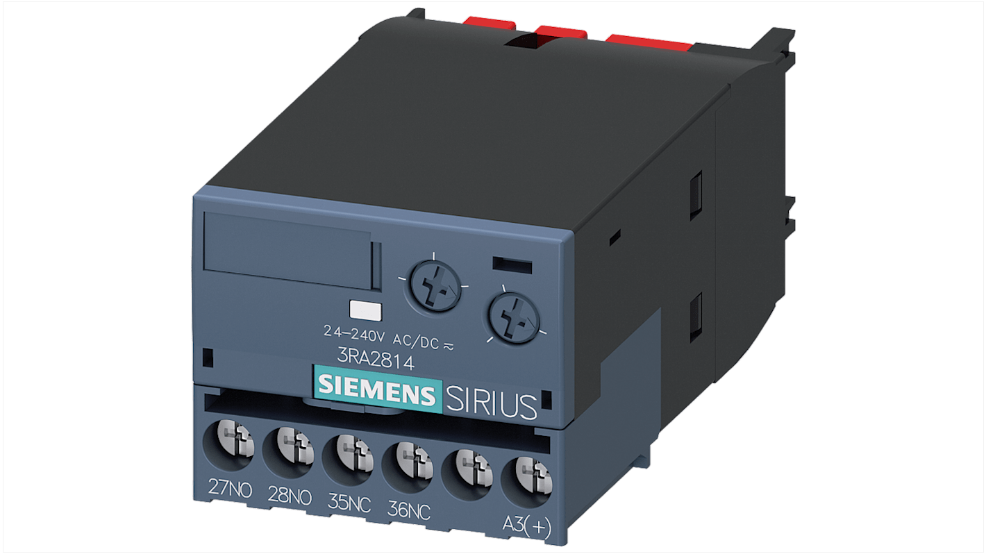 Siemens 3RA28 Hilfsschalterblock 2-polig SIRIUS, 1 Öffner + 1 Schließer Klemmbefestigung