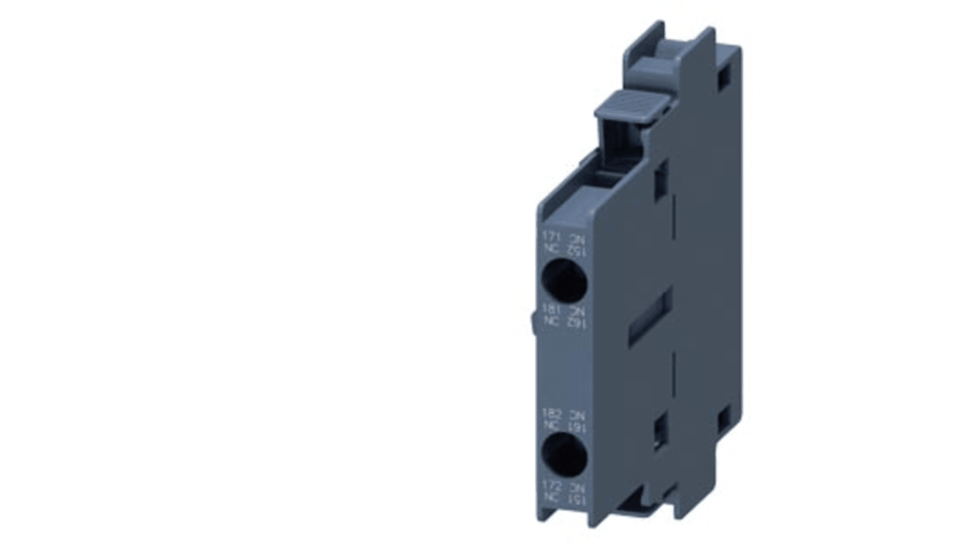 Blocco interruttore ausiliario Siemens, 2 contatti, 2NC, Montaggio a innesto, serie 3RH