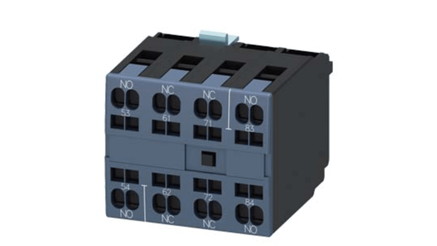 Siemens 3RH Hilfsschalterblock 4-polig SIRIUS, 2 NO (Schließer) + 2 NC (Öffner) Schnappmontage