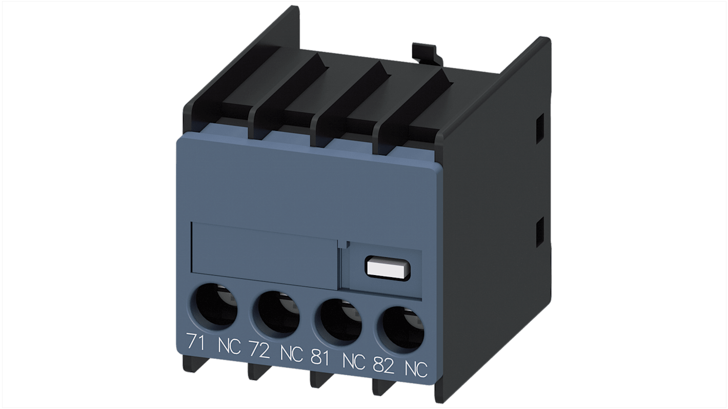 Blocco interruttore ausiliario Siemens, 2 contatti, 2NC, Montaggio a innesto, serie 3RH2