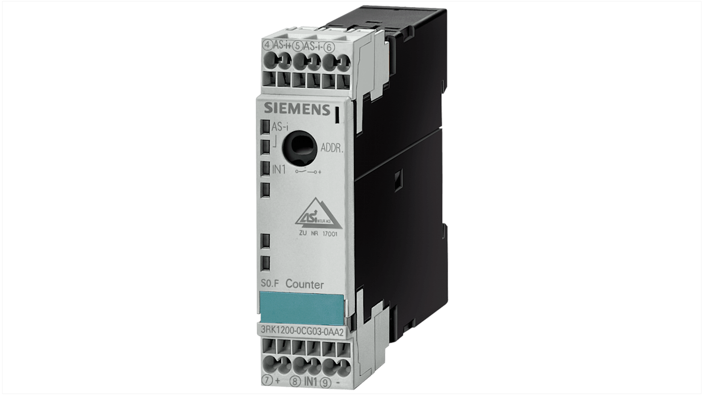 Siemens 3RK1 Zähler für Zählermodule DI IN Slimline, 103 x 22,5 x 86 mm