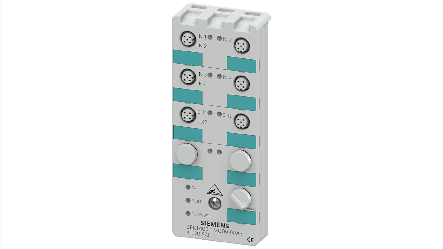 Siemens I/Oモジュール 3RK14001MQ000AA3 AS-iコンパクトモジュール デジタルI/Oモジュール、IP67 - K20用