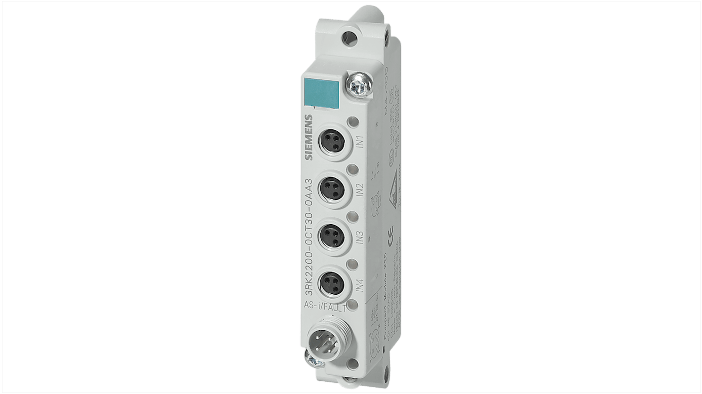 Siemens 3RK2100 Series Digital I/O Module for Use with Digital I/O modules, IP67 - K20, DQ, Digital