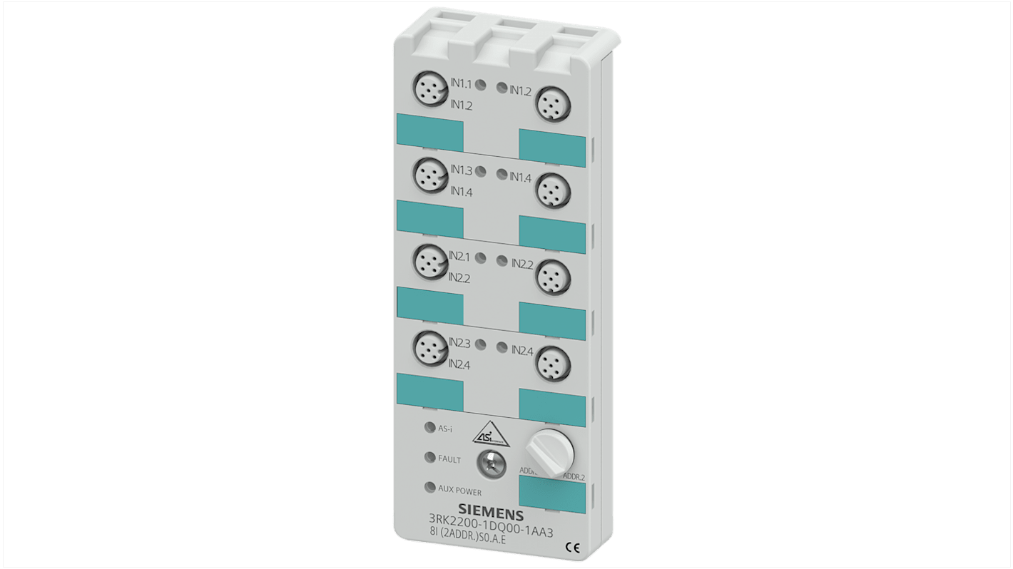 Siemens 3RK2200 Digitales E/A-Modul für Digitale E/A-Module, IP67 - K20 Digital IN DI I/O Module IP67 - K20, 108 x 20 x