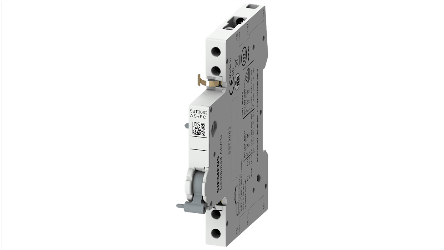 Contacto auxiliar Siemens 5ST3062 SENTRON para uso con 5SP, 5ST3, 5SU1, 5SV