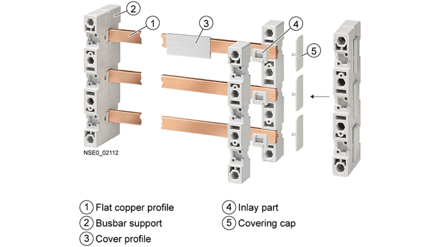 Siemens SENTRON Busbar Adapter, 690V ac, 40mm Pitch