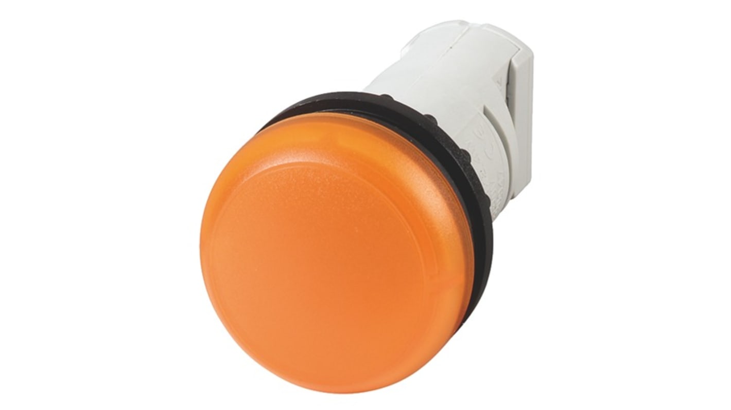 Eaton, M22, Panel Mount Orange LED Indicator, 22.5mm Cutout, IP67, Round, 250V