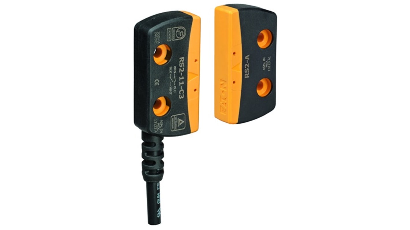 Eaton Moeller M12 Berührungsloser Sicherheitsschalter aus Kunststoff 24V dc, 2 Öffner, Magnet