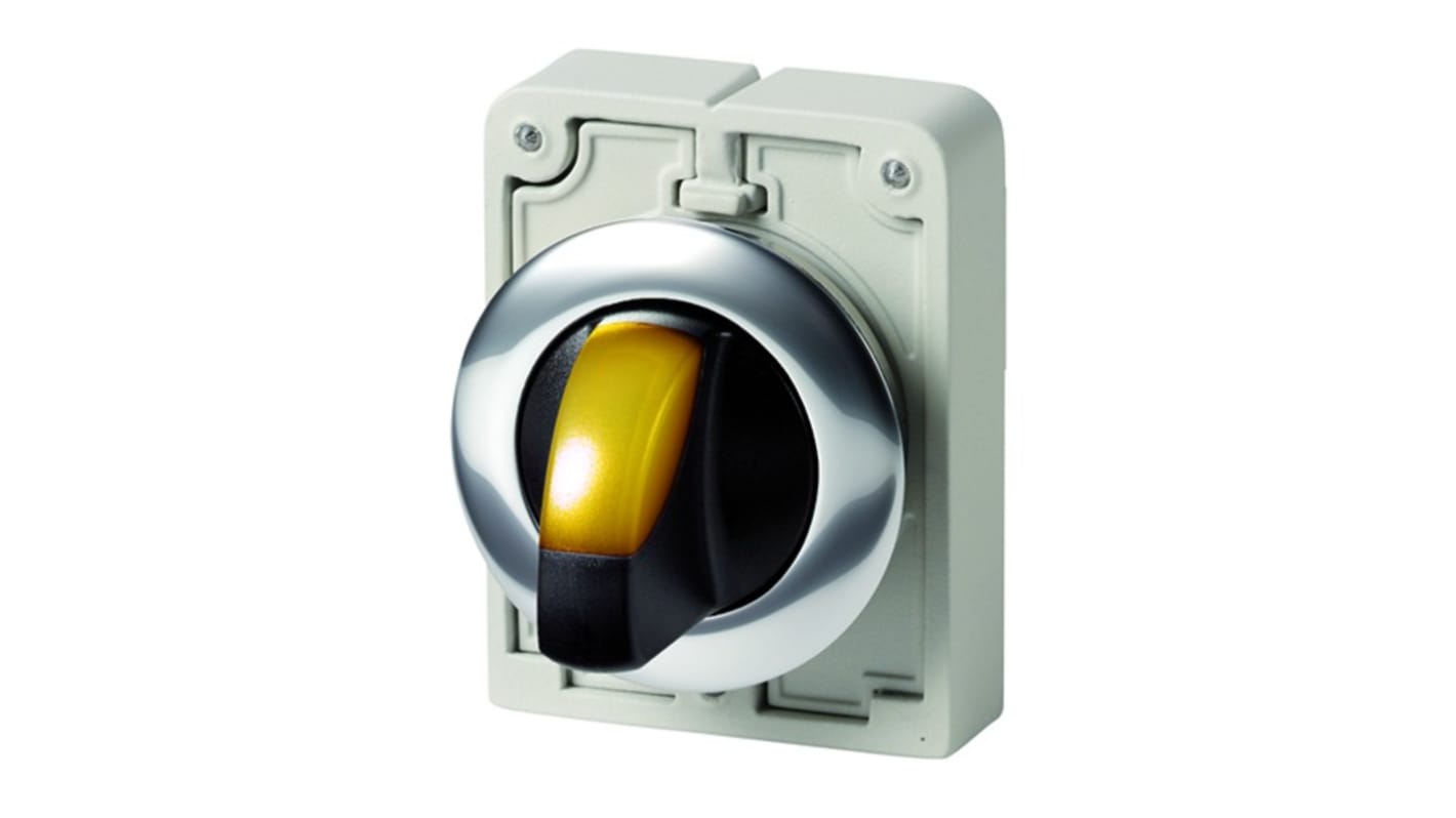 Eaton Toggle Selector Switch - 30mm Cutout Diameter, Illuminated 2 Positions