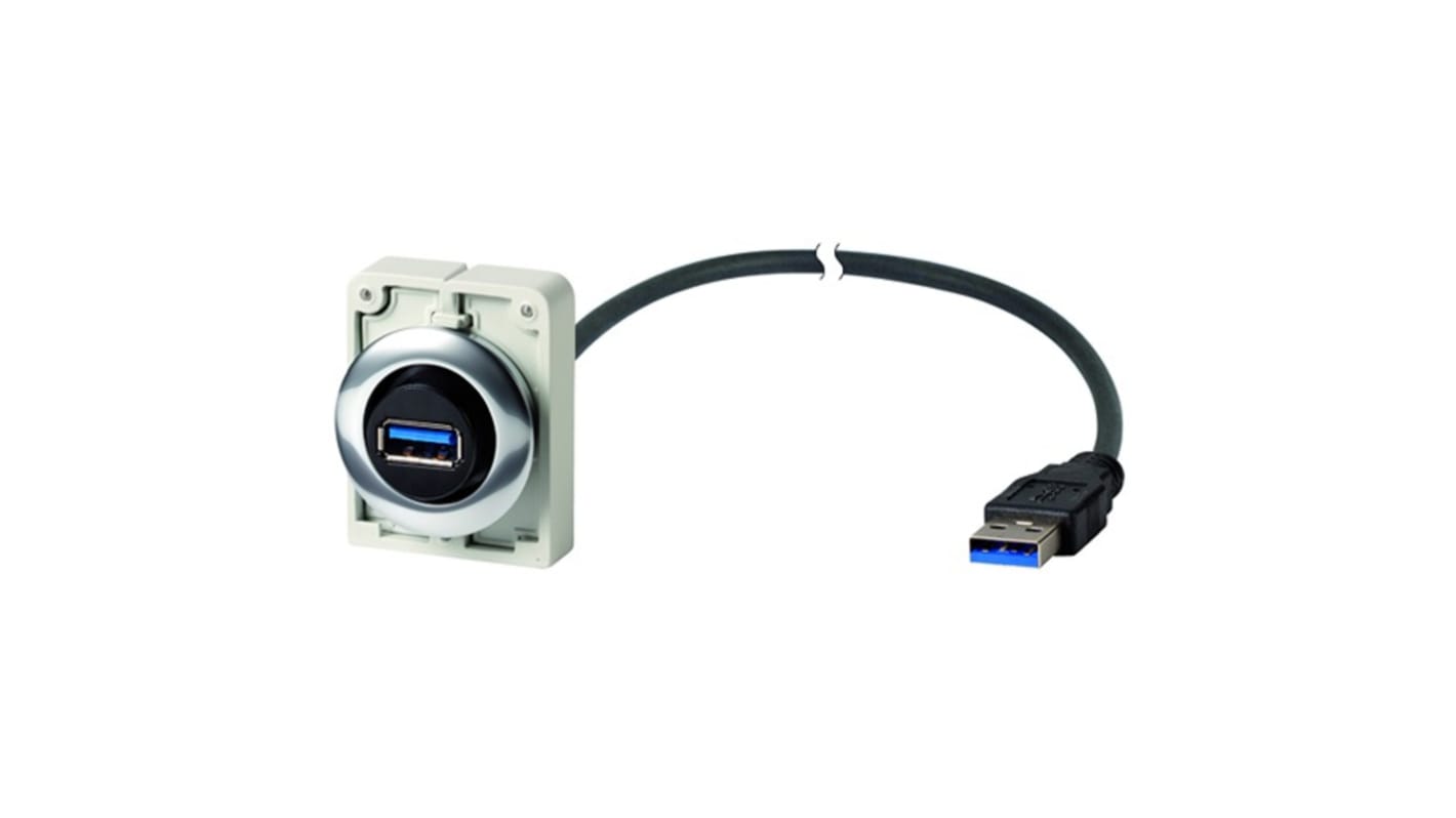 Eaton USB 3.0 Interface Adapter, Male Type A US Plug to Female  Cable, 70mm