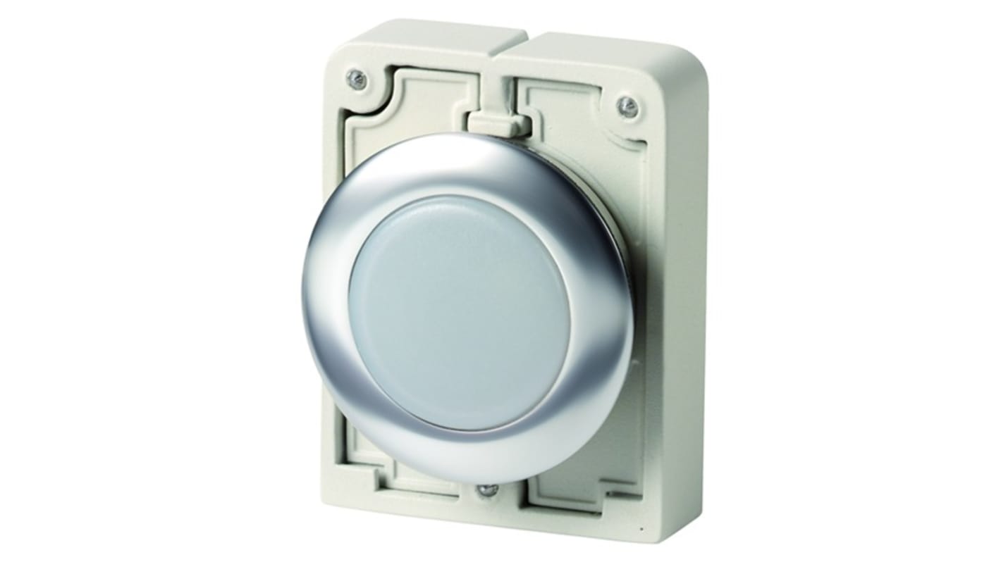 Eaton, M22, Panel Mount White LED Indicator, 30mm Cutout, IP66, IP67, IP69K, Round, 250V