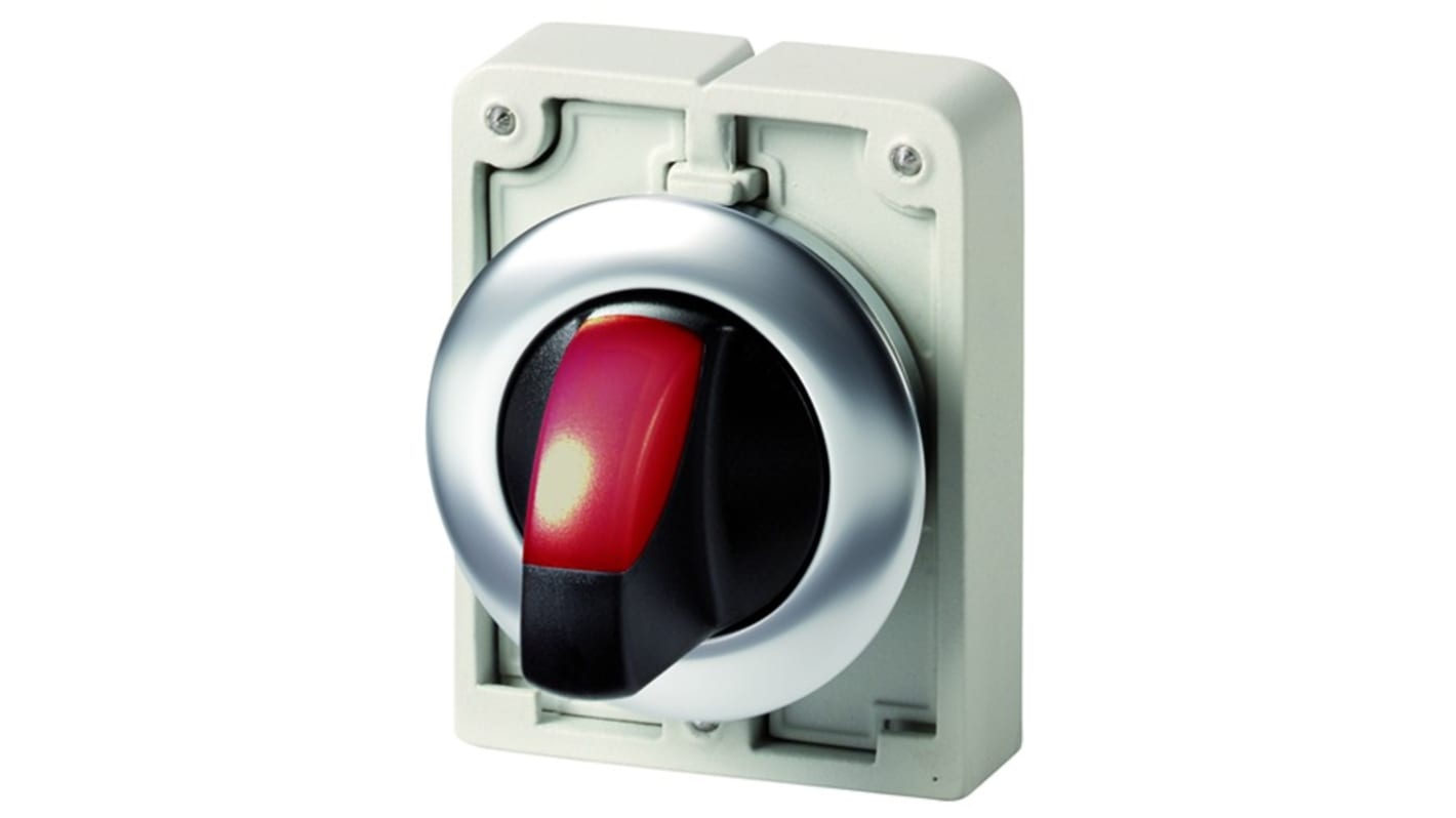 Eaton Toggle Selector Switch - 30mm Cutout Diameter, Illuminated 2 Positions