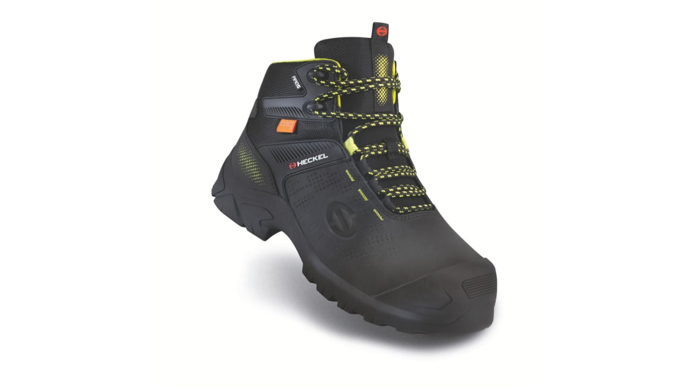Heckel MACCROSSROAD 3.0 Black, Yellow Composite Toe Capped Unisex Safety Boot, UK 13, EU 48