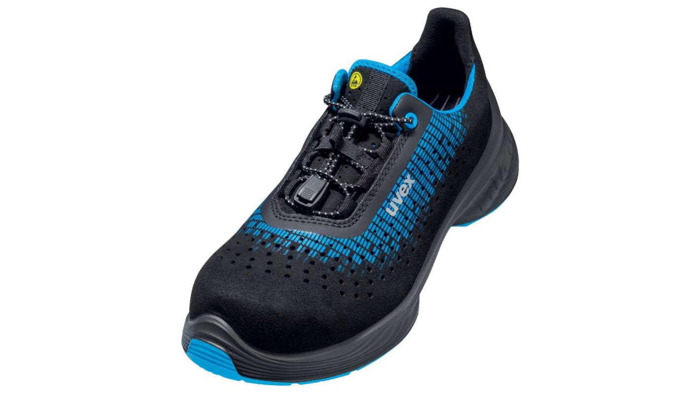 Uvex Uvex 1 Unisex Black, Blue Composite Toe Capped Safety Shoes, UK 12, EU 47