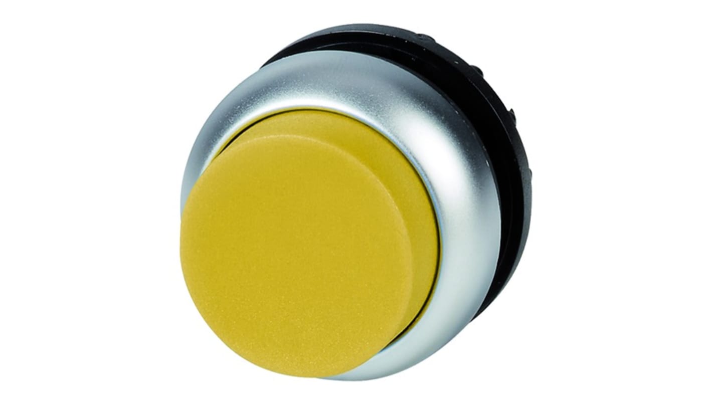 Pulsador Eaton M22, color de botón Amarillo, Enclavamiento, IP66, IP67, IP69K