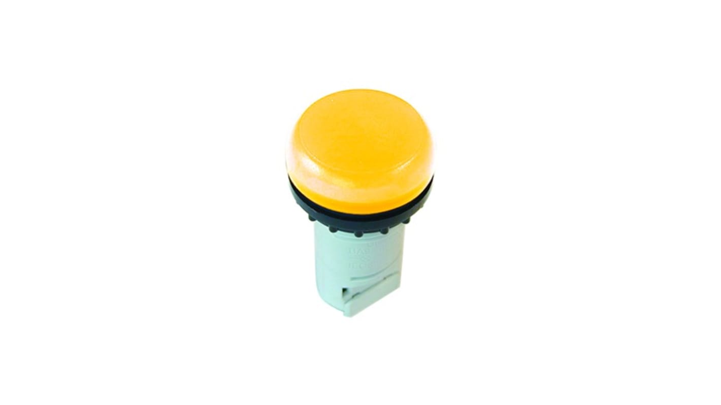 Eaton, M22, Panel Mount Yellow LED Indicator, 22.5mm Cutout, IP66, IP67, IP69K, Round, 250V