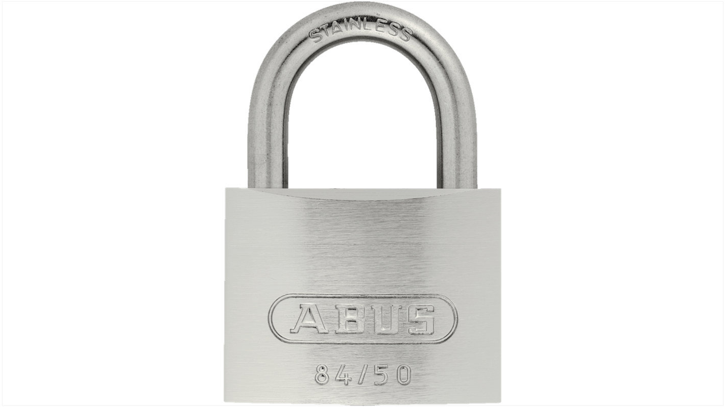 ABUS Padlock Brass, Stainless Steel Padlock, 7.143mm Shackle