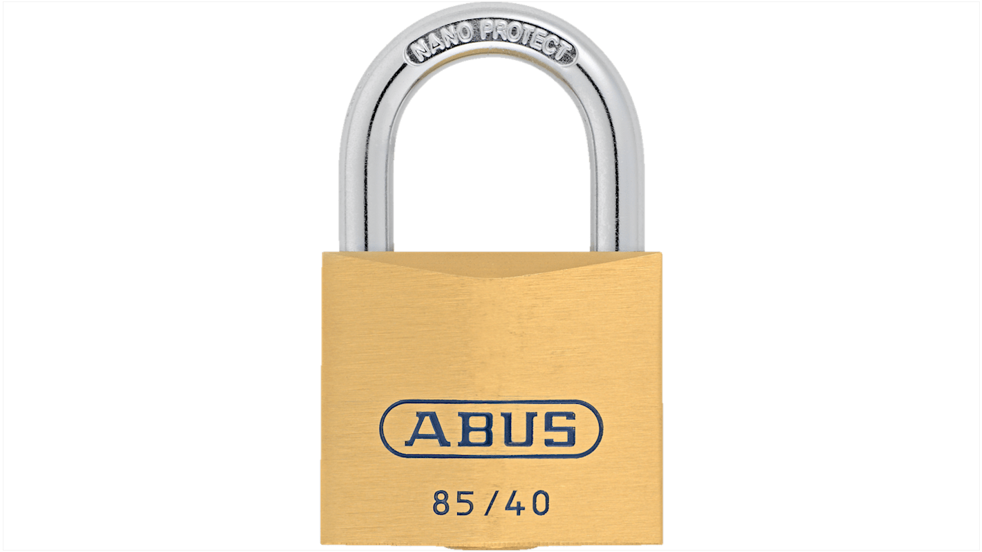 ABUS Padlock Brass Padlock, 6.35mm Shackle, 1625.6mm Body