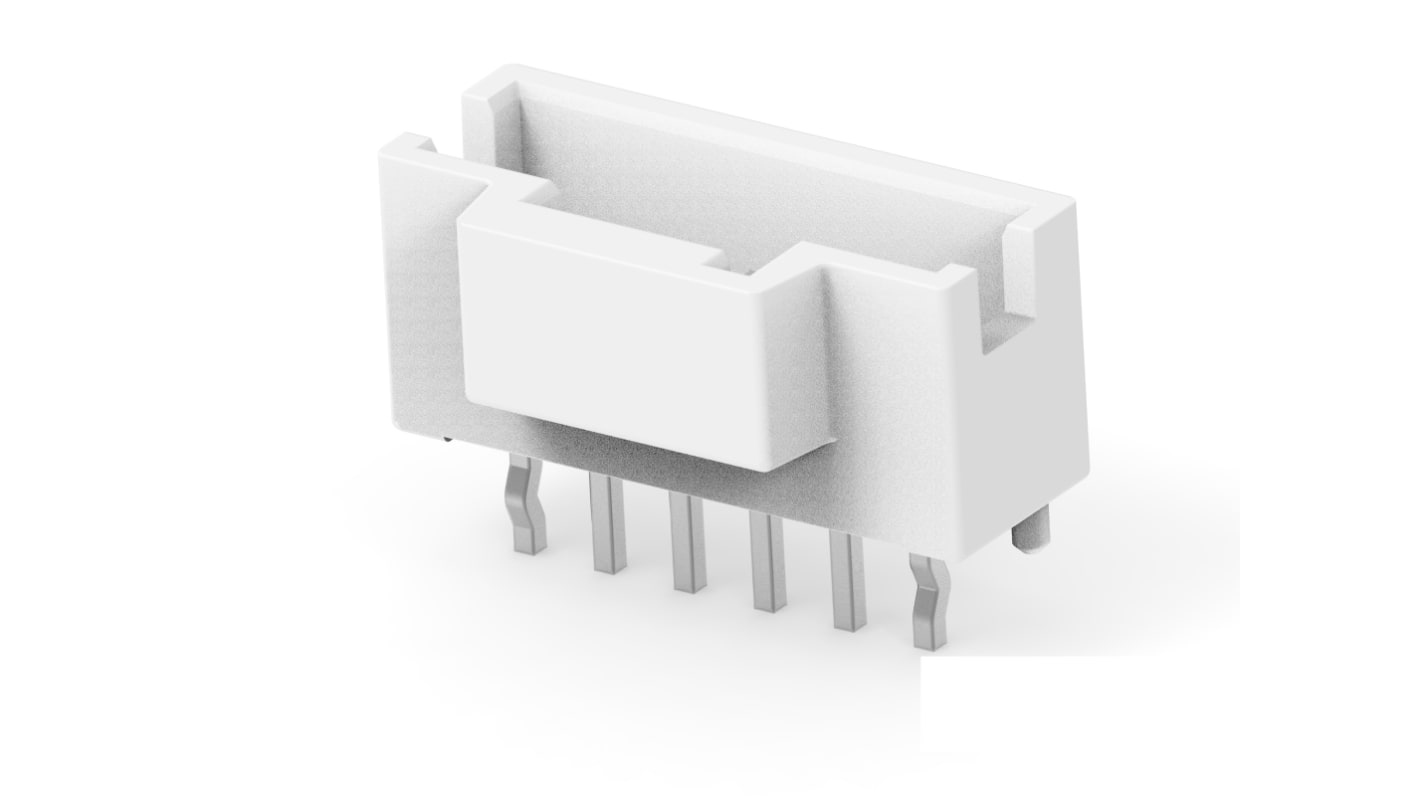 TE Connectivity GRACE INERTIA 2.0 Series Vertical Board Mount PCB Header, 6 Contact(s), 2mm Pitch, 1 Row(s), Shrouded