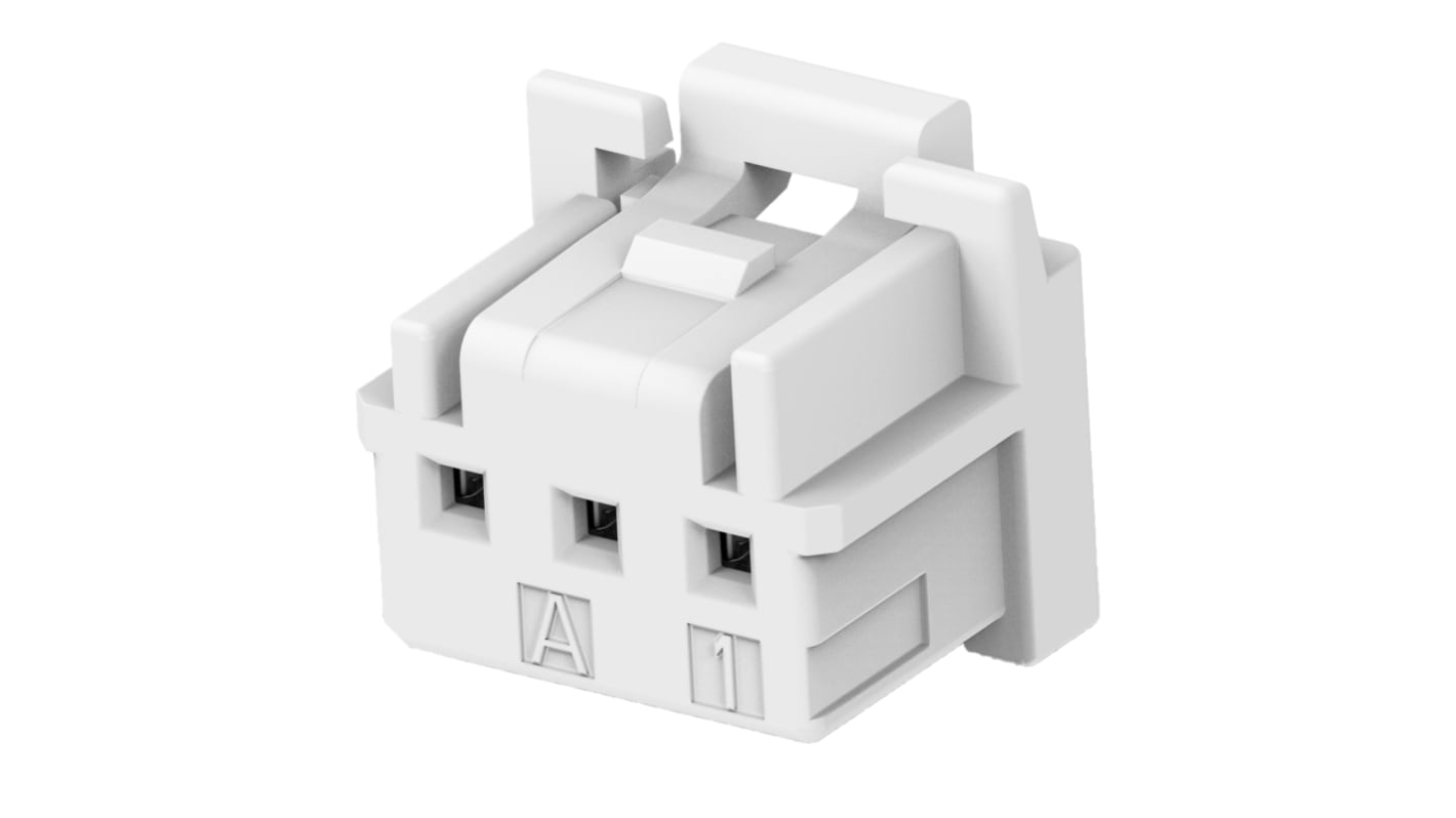 TE Connectivity, 1-2232979 Plug Connector Housing, 2mm Pitch, 3 Way, 1 Row Vertical