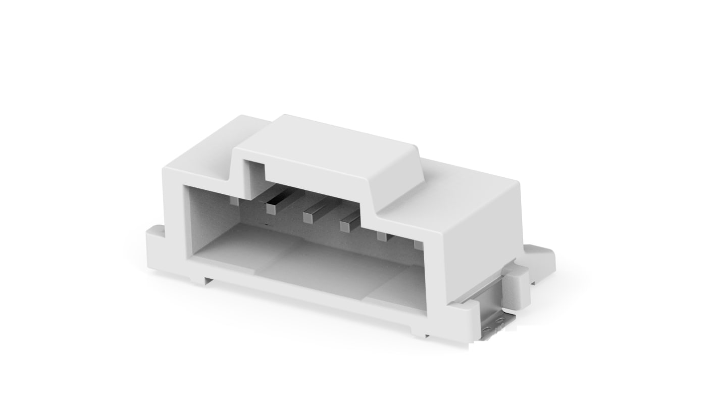 TE Connectivity SGI2.0 Series Right Angled Board Mount PCB Header, 6 Contact(s), 2mm Pitch, 1 Row(s), Shrouded