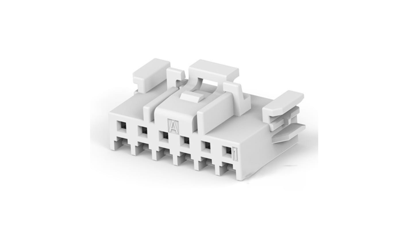 TE Connectivity, SGI2.0 Plug Connector Housing, 2mm Pitch, 6 Way, 1 Row