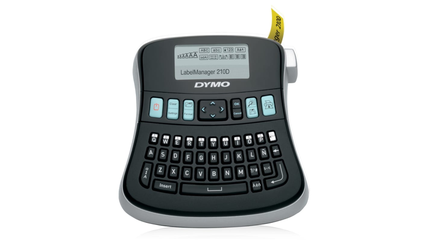 Etichettatrice Portatile Dymo LabelManager 210D, largh. 12mm max, spina tipo C - EU