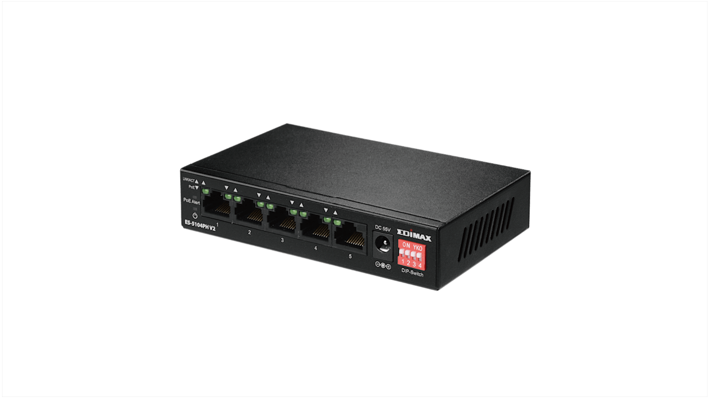 Edimax ES-5104PH V2 Ethernet-Switch PoE 5-Port Unmanaged