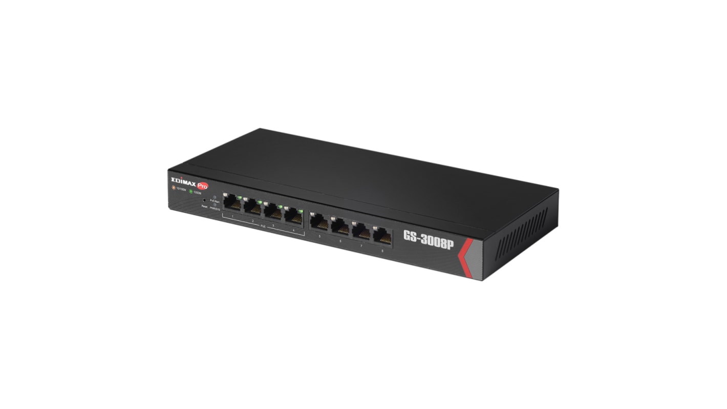 Switch Gigabit Edimax con PoE, 8 puertos