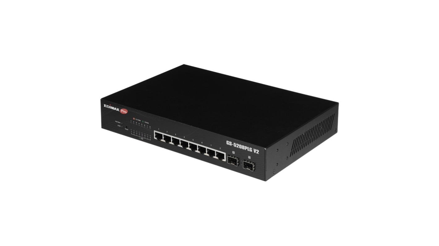 Switch Gigabit Edimax GS-5208PLG V2, 10 ports