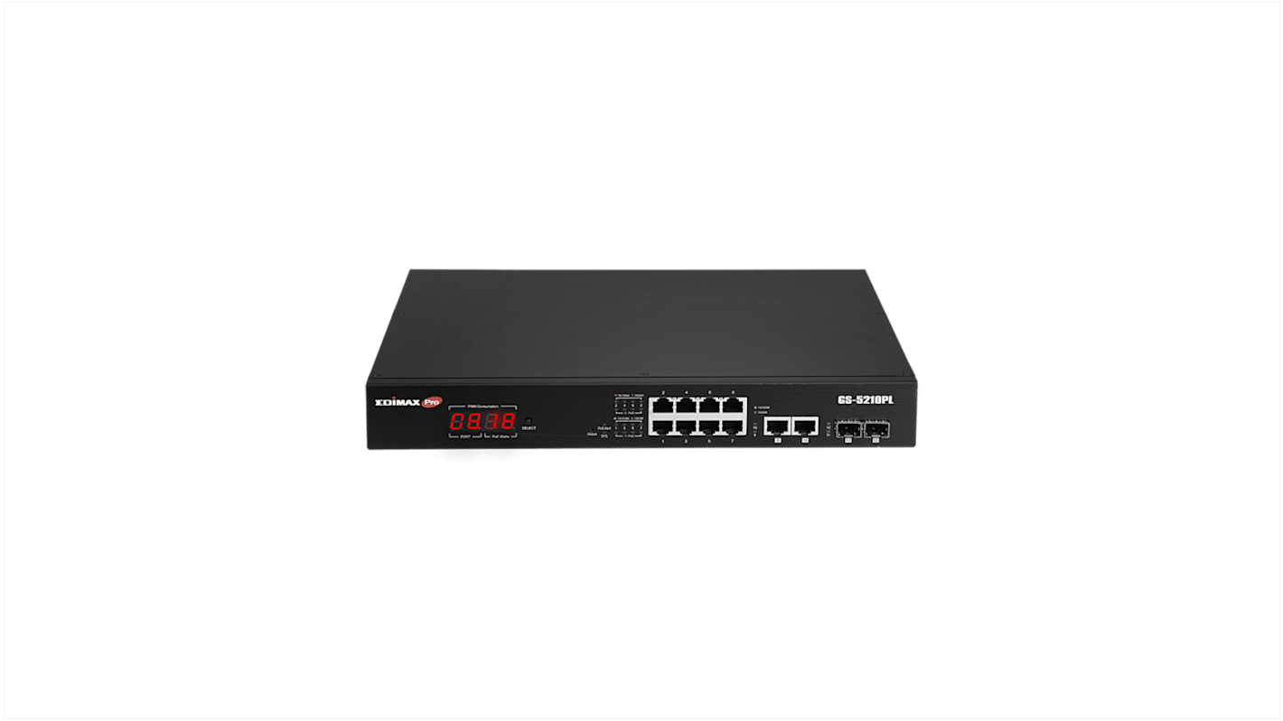 Edimax GS-5210PL, Smart 12 Port Gigabit Switch With PoE