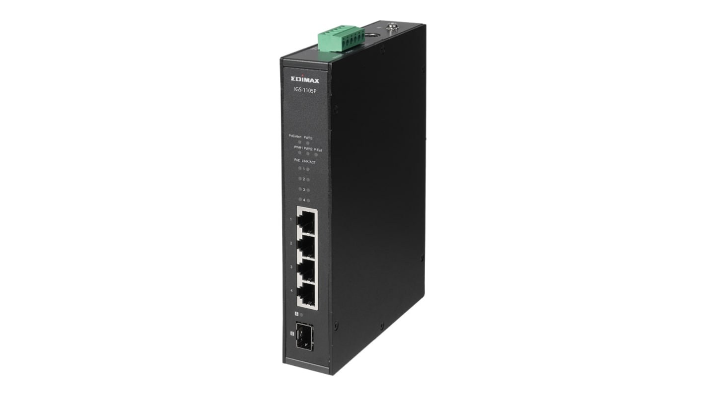 Edimax IGS-1105P, Unmanaged 5 Port Ethernet Switch With PoE