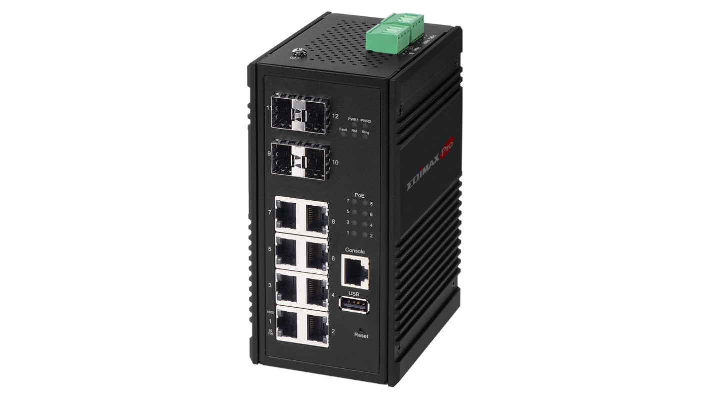 Switch Gigabit Edimax con PoE, 8 puertos