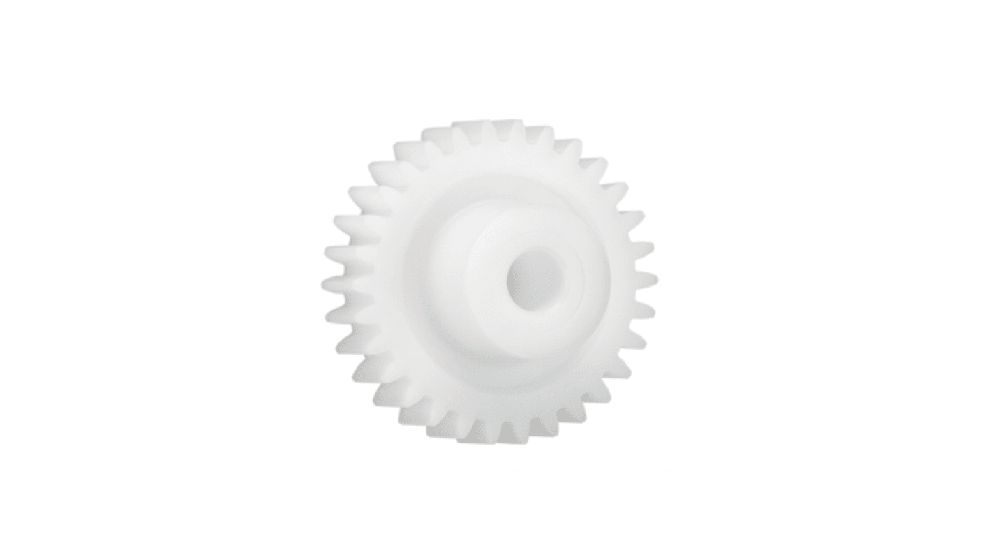 Igus Iguform S270 120 Teeth Spur Gear, 0.5 Module, 6mm Bore Diam, 60mm Pitch Diam, 15mm Hub Diam