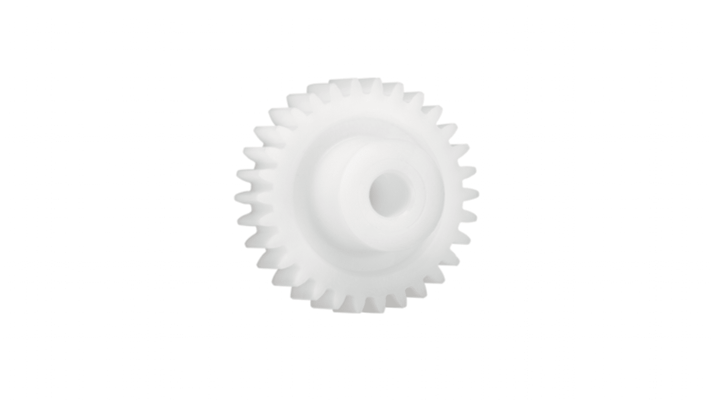 Igus Iguform S270 60 Teeth Spur Gear, 1 Module, 8mm Bore Diam, 60mm Pitch Diam, 21mm Hub Diam