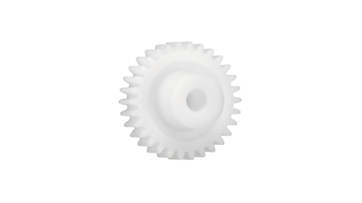 Igus Iguform S270 120 Teeth Spur Gear, 1 Module, 12mm Bore Diam, 120mm Pitch Diam, 24mm Hub Diam