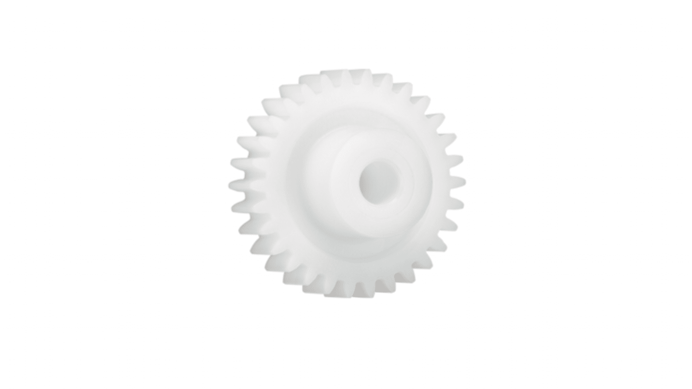 Igus Iguform S270 140 Teeth Spur Gear, 1 Module, 12mm Bore Diam, 140mm Pitch Diam, 24mm Hub Diam