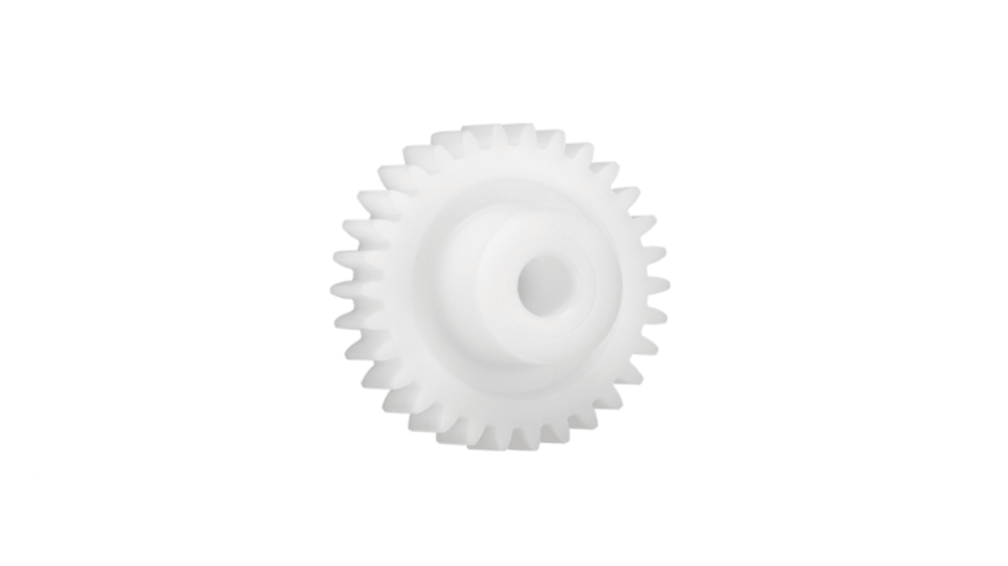 Ingranaggio cilindrico Igus, modulo 1.25, 48 denti, passo Ø 60mm, semigiunto Ø 21mm, foro Ø 8mm, in Iguform S270