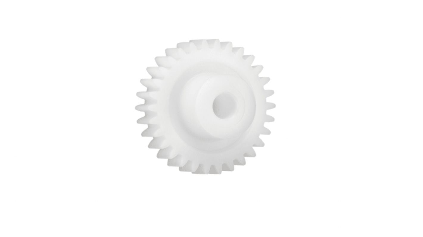 Ingranaggio cilindrico Igus, modulo 1.25, 80 denti, passo Ø 100mm, semigiunto Ø 24mm, foro Ø 12mm, in Iguform S270