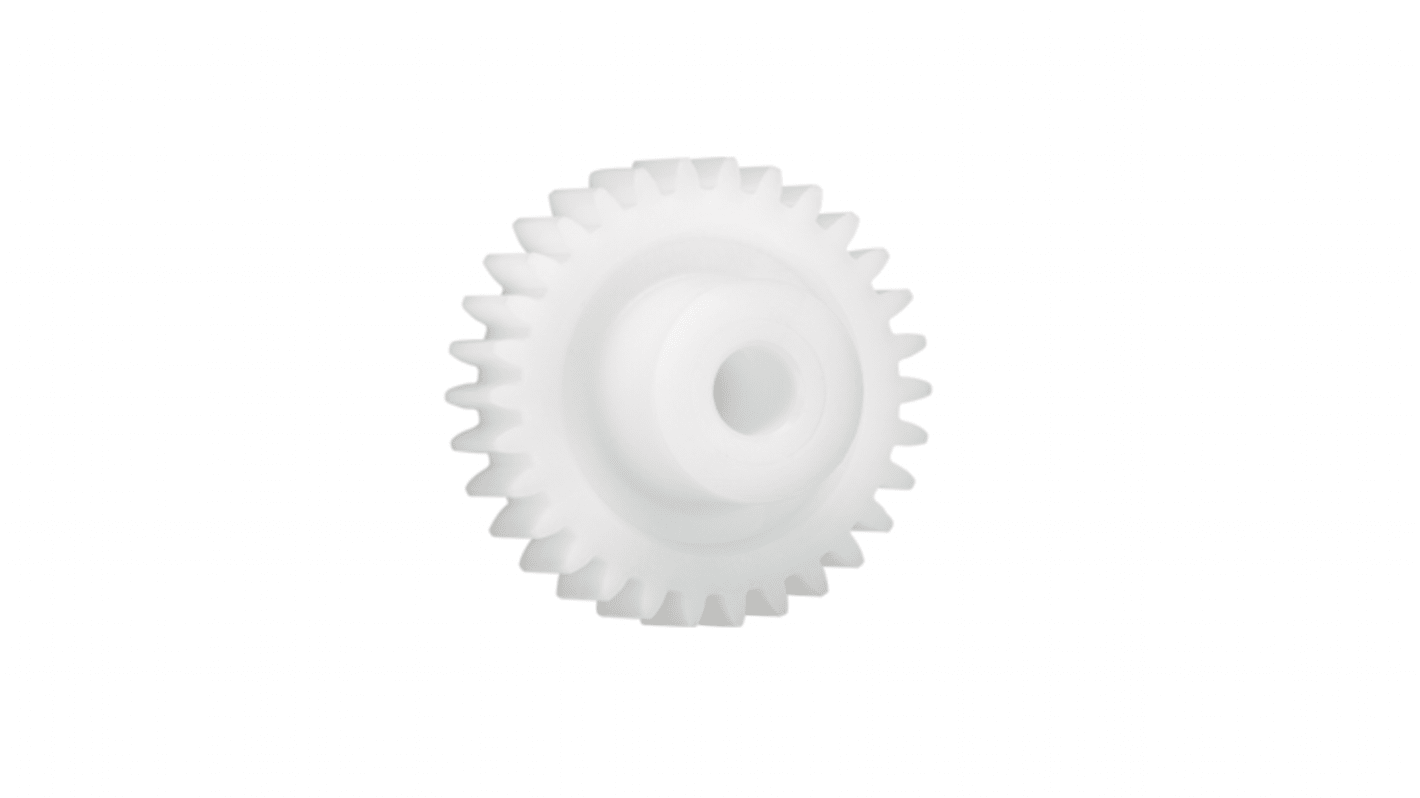 Igus Iguform S270 90 Teeth Spur Gear, 1.25 Module, 12mm Bore Diam, 112mm Pitch Diam, 24mm Hub Diam