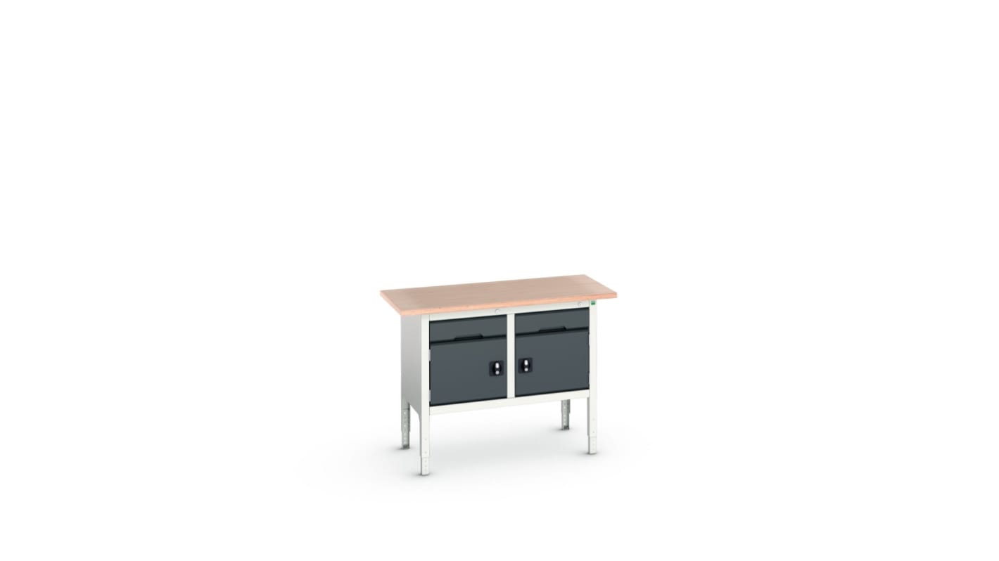 Bott Portable Steel Workbench, 75kg Max Load, Adjustable Height, 830 → 930mm x 1250mm x 600mm