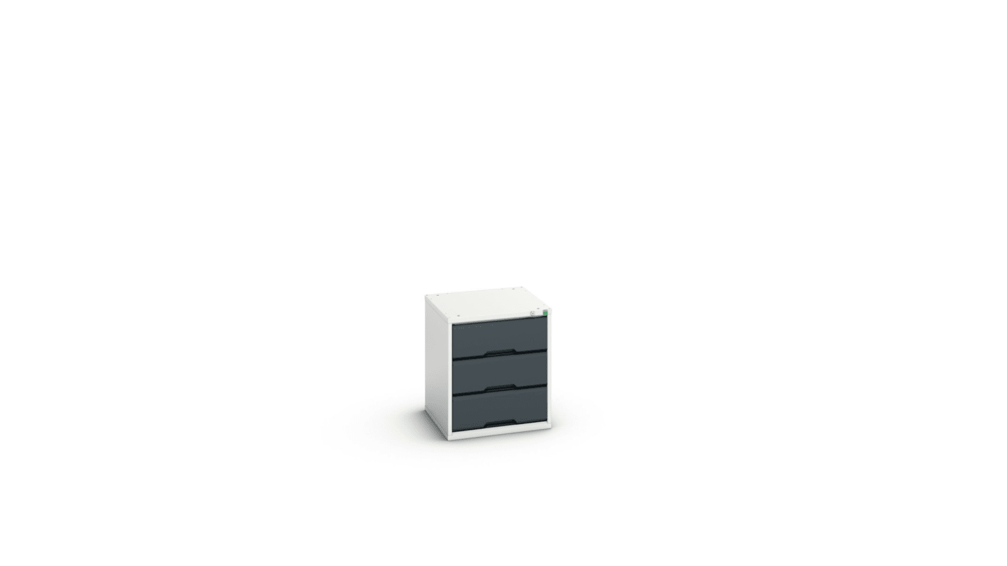 Bott 3 Cabinet, Steel, 600mm x 525mm x 550mm, Anthracite Grey, Light Grey